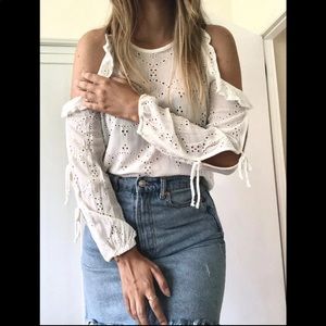 Anthropologie White Summer Blouse